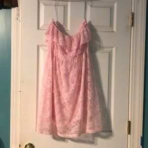 Pink lace dress